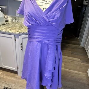 Purple Faux Wrap dress